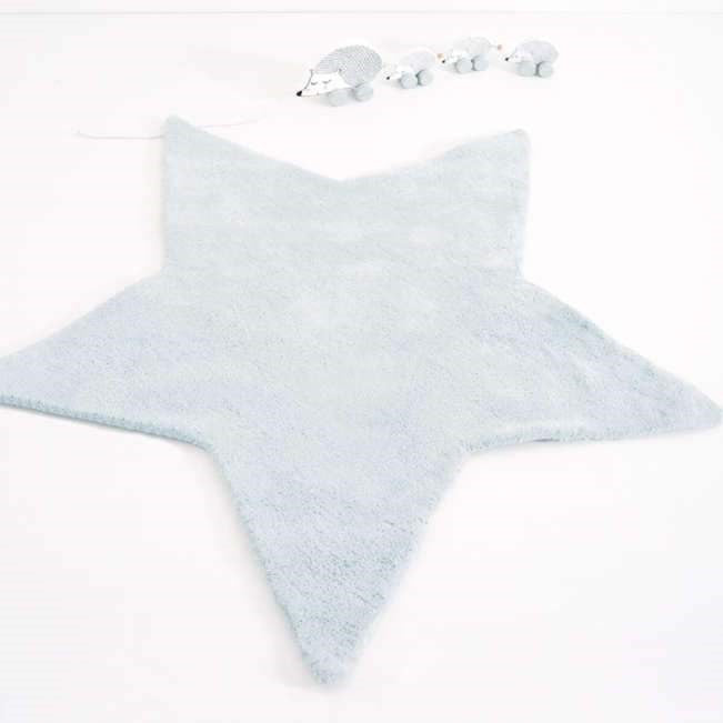 Lilipinso Bebek Odası Halı 114x120 cm Yıldız Blue STD