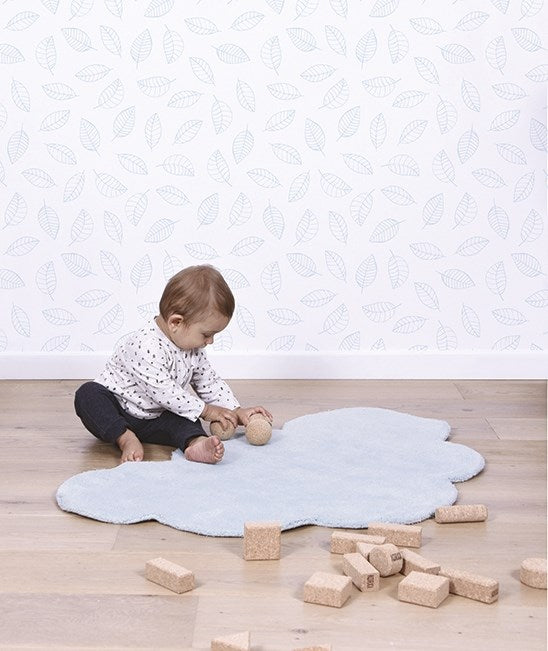 Lilipinso Bebek Odası Halı 64x100 cm Bulut Blue STD