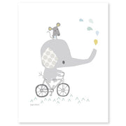 Lilipinso Bebek Odası Poster 30x40 cm Bisiklet Süren Fil STD
