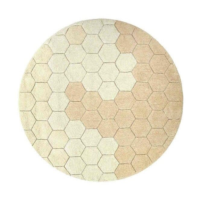 Lorena Canals Halı - Round Honeycomb Golden 140 cm