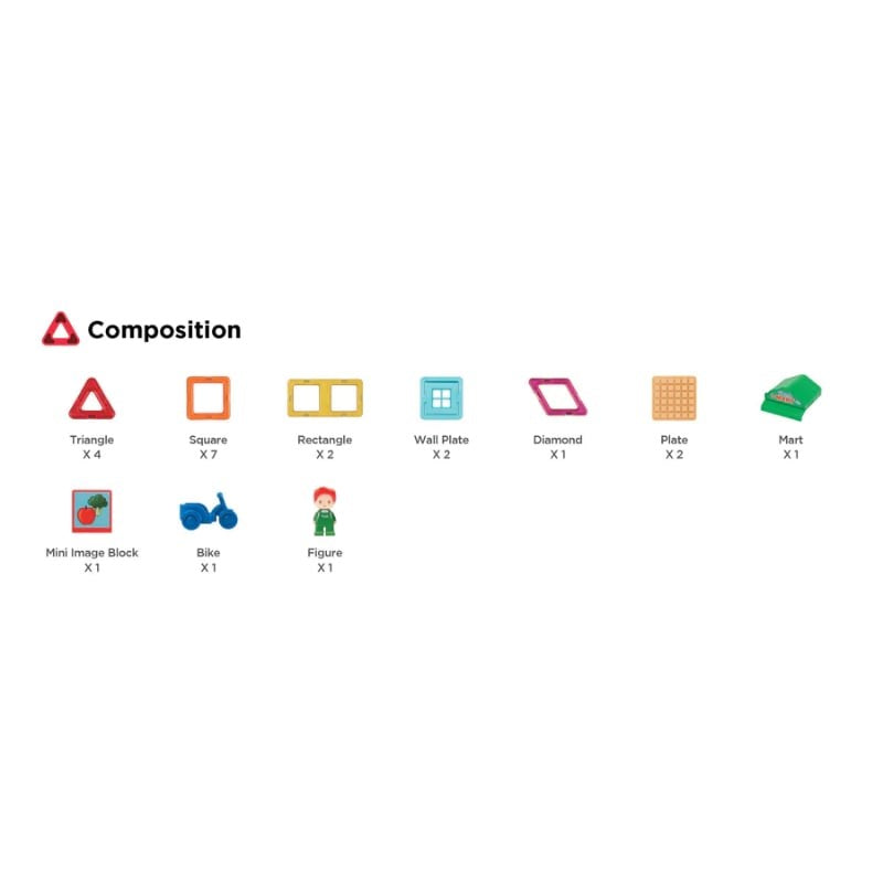 Magformers Mıknatıslı Town Set  Mart - 22 Parça