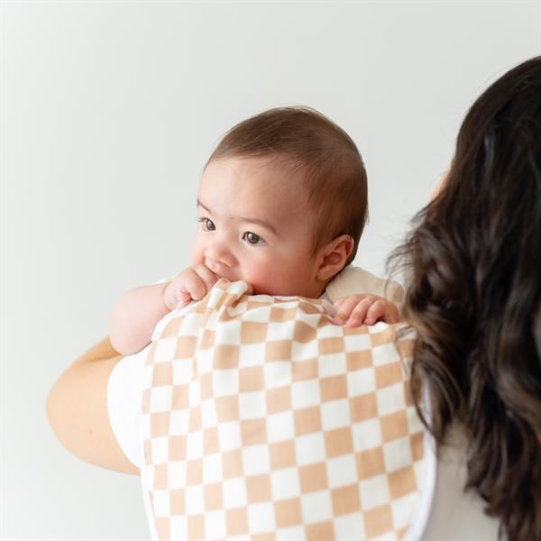 Mama Yoyo Alezli Organik Müslin Omuz Bezi - Kahve Dama