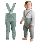 Mama Yoyo Askılı Triko Bebek Taytı Mint