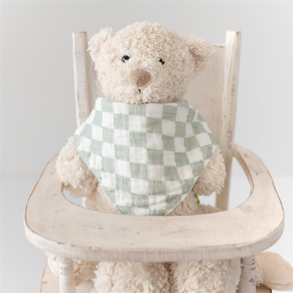 Mama Yoyo Bebek Müslin Mama Önlüğü - Mint Dama