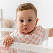 Mama Yoyo Bebek Müslin Mama Önlüğü - Pudra Dama