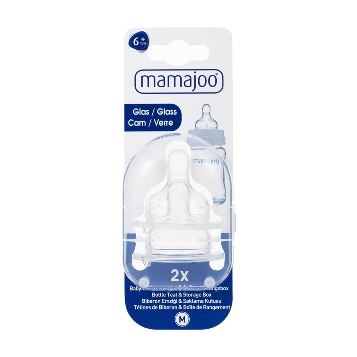 Mamajoo 2'li Silikon Cam Biberon Emziği 6 Ay+ STD