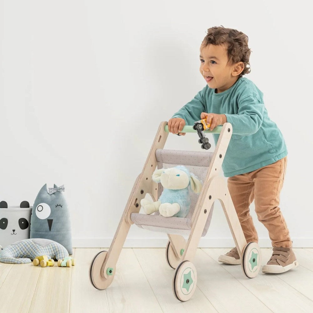 Mamatoyz Trio Stroller İlk Adım Yürüteç & Oyuncak Bebek Arabası