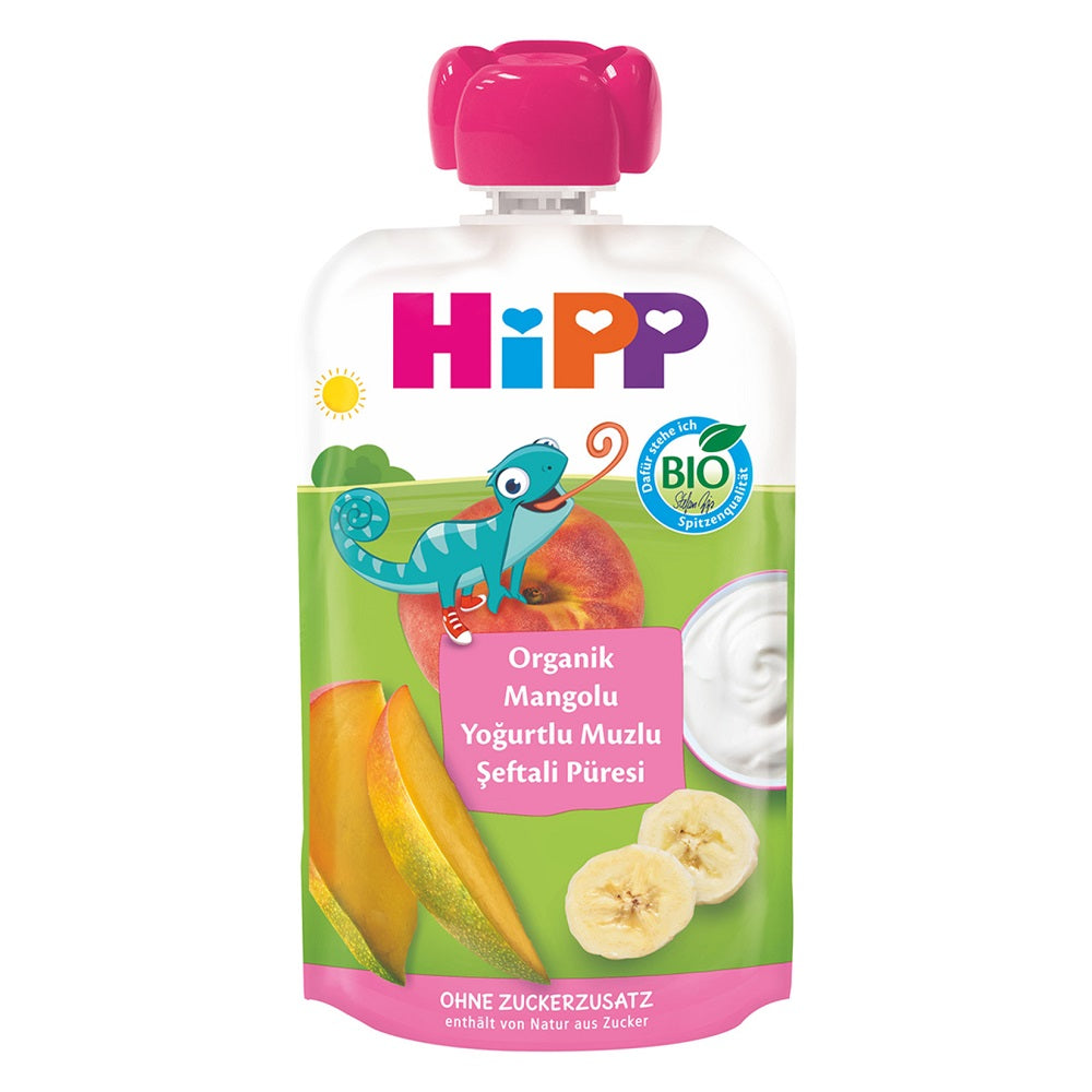 Hipp Organik Mango Yoğurt Muzlu Şeftali Püresi 100 gr