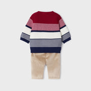 Mayoral Kışlık Erkek Bebek Kazak Pantolon 2'li Set Kırmızı