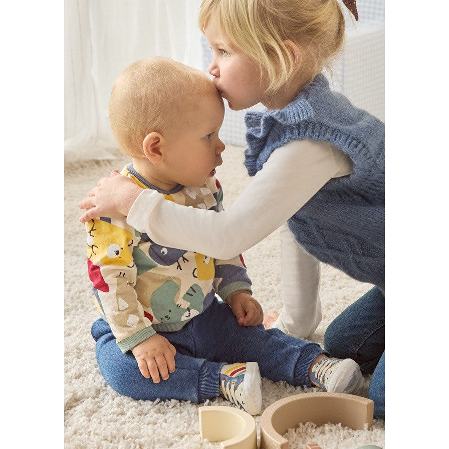 Mayoral Kışlık Erkek Bebek S-shirt Pantolon Set Lacivert