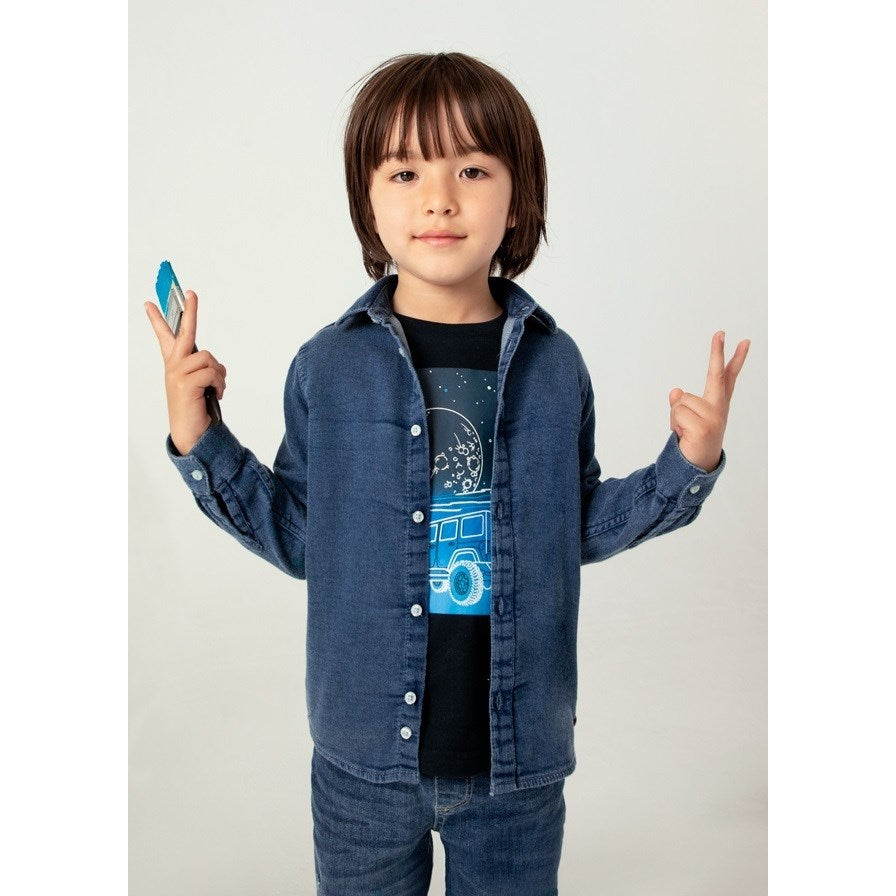 Mayoral Kışlık Erkek Denim Gömlek Lacivert