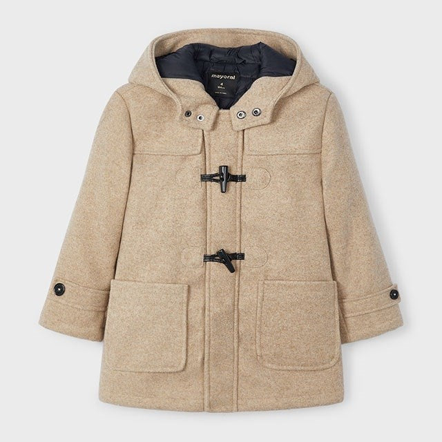 Mayoral Kışlık Erkek Kapşonlu Trench Style Kaban Bej