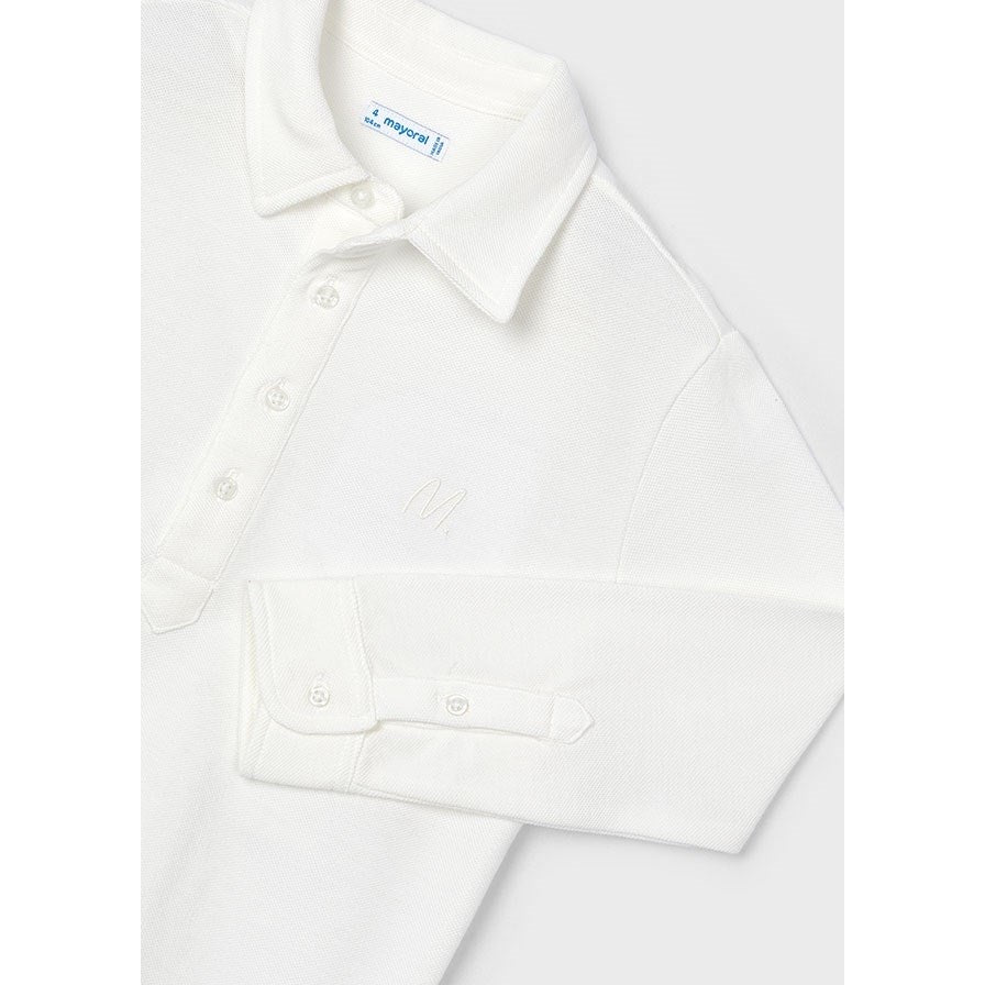 Mayoral Kışlık Erkek Polo Yaka T-shirt Ekru