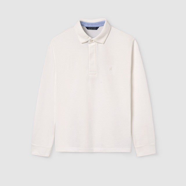 Mayoral Kışlık Erkek Uzun Kol Polo Yaka T-shirt Ekru