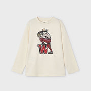 Mayoral Kışlık Erkek Uzun Kol T-shirt Bej
