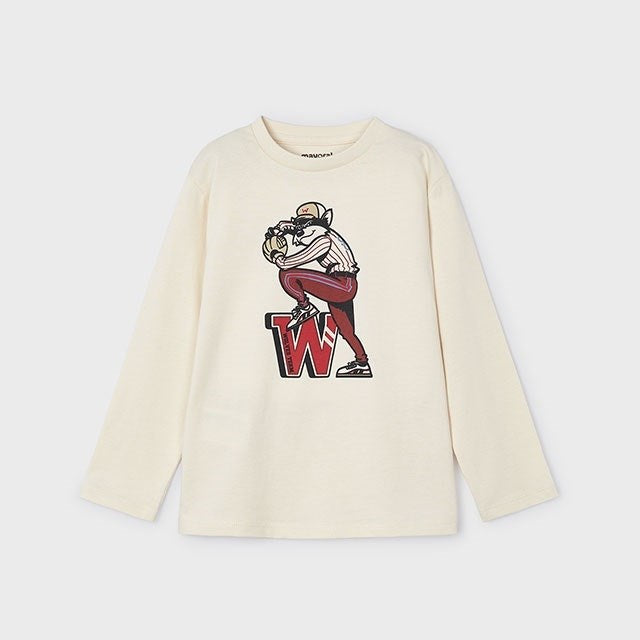 Mayoral Kışlık Erkek Uzun Kol T-shirt Bej