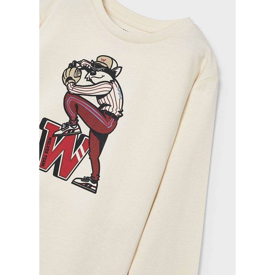 Mayoral Kışlık Erkek Uzun Kol T-shirt Bej