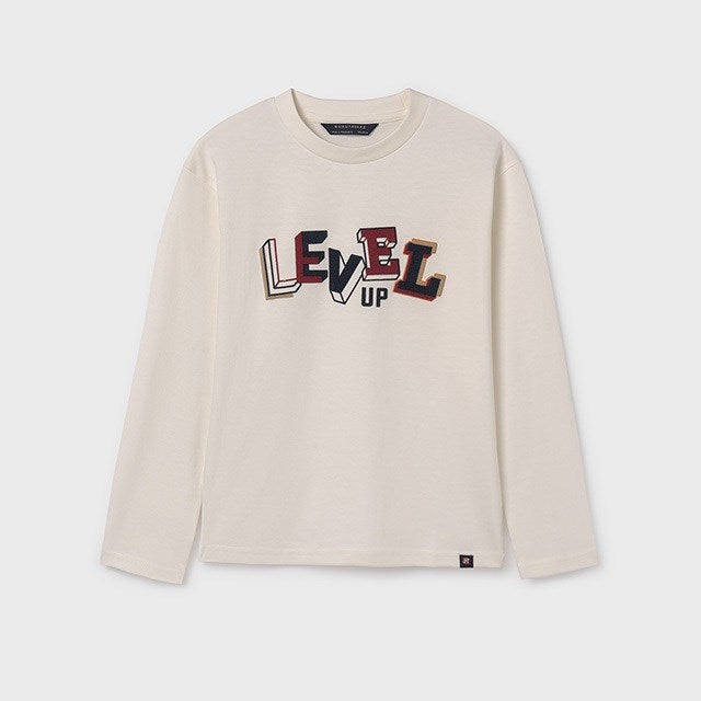 Mayoral Kışlık Erkek Uzun Kol T-shirt Ekru