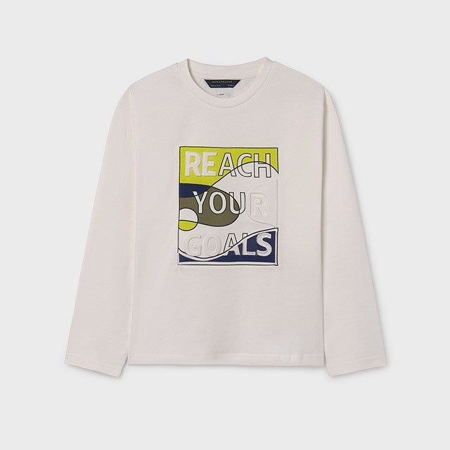 Mayoral Kışlık Erkek Uzun Kol T-shirt Ekru