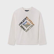 Mayoral Kışlık Erkek Uzun Kol T-shirt Ekru