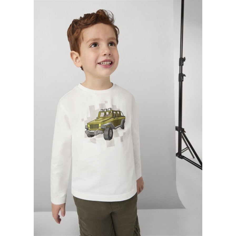 Mayoral Kışlık Erkek Uzun Kol T-shirt Ekru