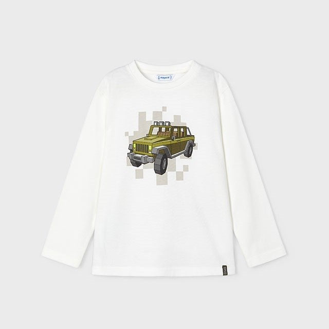 Mayoral Kışlık Erkek Uzun Kol T-shirt Ekru
