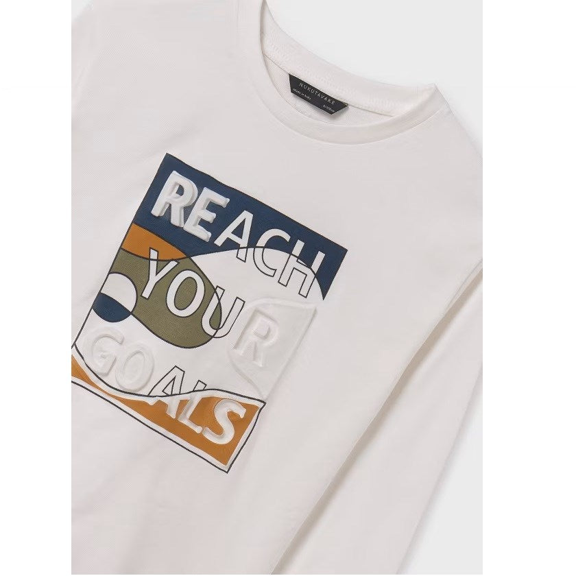Mayoral Kışlık Erkek Uzun Kol T-shirt Ekru