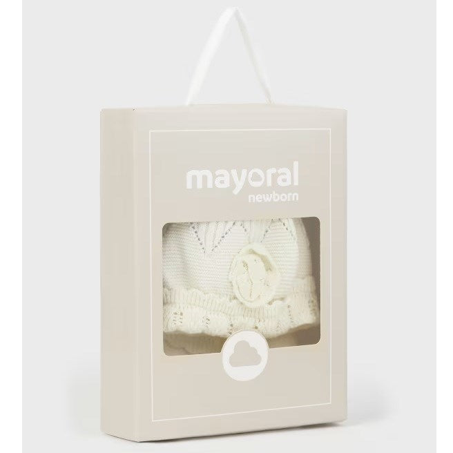 Mayoral Kışlık Kız Bebek Bere Eldiven Set Bej