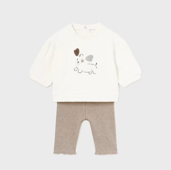 Mayoral Kışlık Kız Bebek Bluz Tayt 4'lü Set Bej