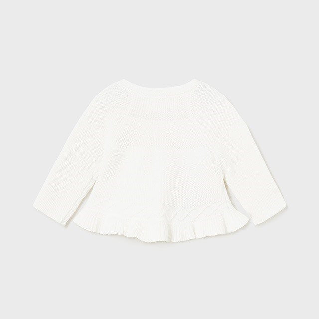 Mayoral Kışlık Kız Bebek Örme Hırka Ceket Ekru