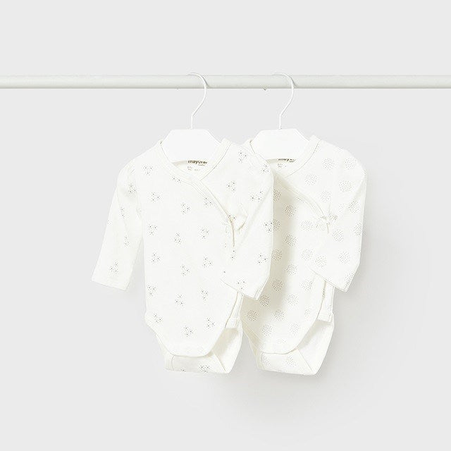 Mayoral Kışlık Kız Bebek Uzun Kol Body 2'li Set Ekru