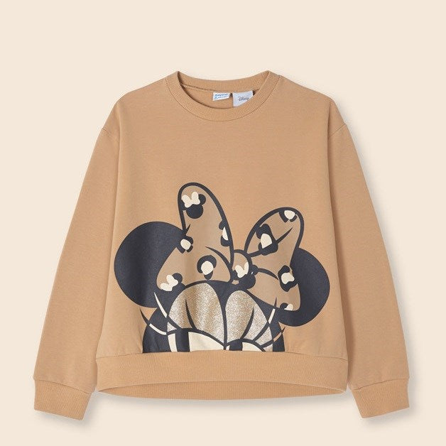 Mayoral Kışlık Kız Kapşonlu S-shirt Eşofman Set - Minnie Bej