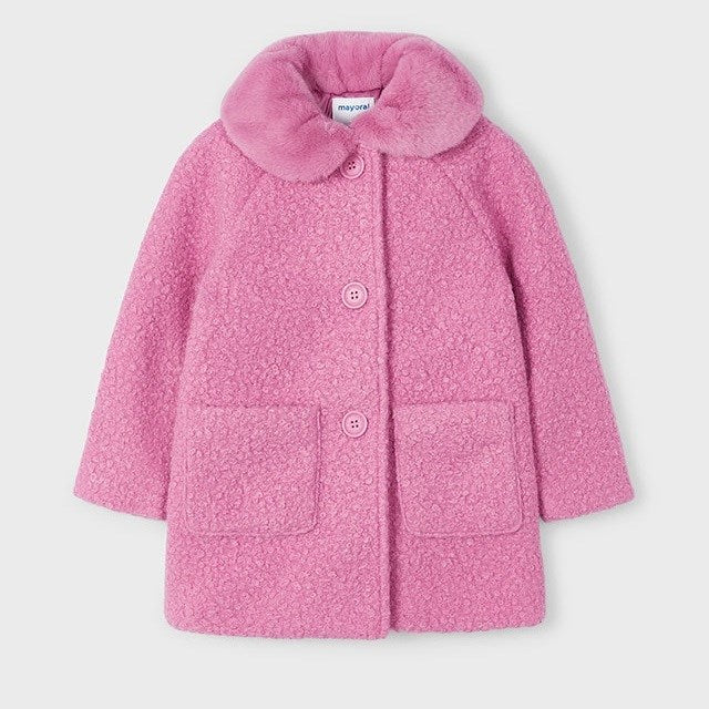Mayoral Kışlık Kız Kürk Palto Pembe