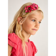 Mayoral Kız Çiçekli Saç Bandı Koyu Pembe