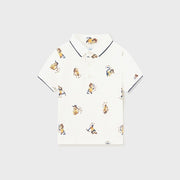 Mayoral Yazlık Erkek Bebek Kısa Kol Polo T-shirt Ekru