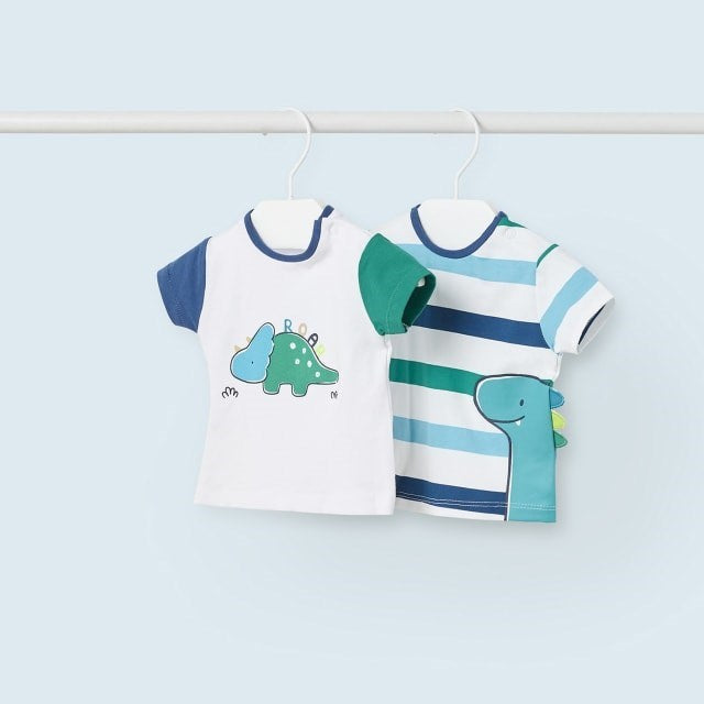 Mayoral Yazlık Erkek Bebek Kısa Kol T-shirt 2'li Set Mavi