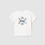 Mayoral Yazlık Erkek Bebek Kısa Kol T-shirt Beyaz