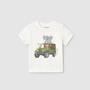Mayoral Yazlık Erkek Bebek Kısa Kol T-shirt Ekru