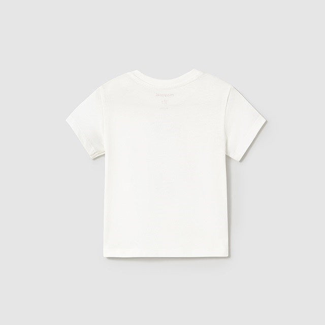 Mayoral Yazlık Erkek Bebek Kısa Kol T-shirt Ekru