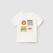 Mayoral Yazlık Erkek Bebek Kısa Kol T-shirt Ekru