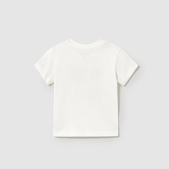 Mayoral Yazlık Erkek Bebek Kısa Kol T-shirt Ekru