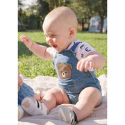 Mayoral Yazlık Erkek Bebek T-shirt Kısa Salopet Set Mavi