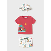Mayoral Yazlık Erkek Bebek T-shirt Mayo 3'lü Set Turuncu