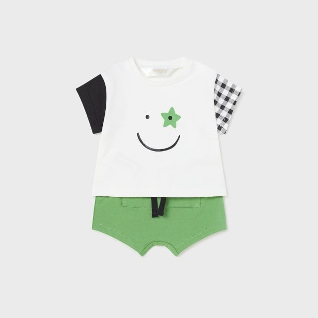Mayoral Yazlık Erkek Bebek T-shirt Şort 4'lü Set Yeşil