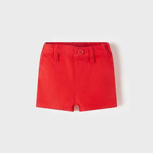 Mayoral Yazlık Erkek Bebek Twill Basic Şort Kırmızı