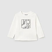Mayoral Yazlık Erkek Bebek Uzun Kol T-shirt Ekru