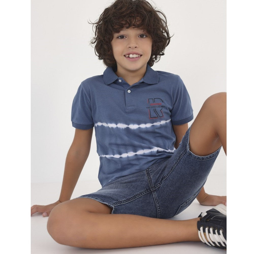 Mayoral Yazlık Erkek Kısa Kol Polo T-shirt Koyu Mavi