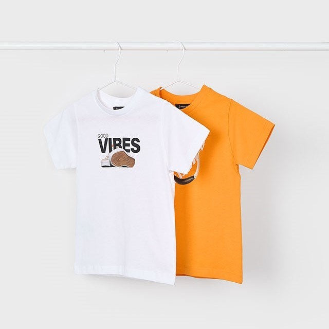 Mayoral Yazlık Erkek Kısa Kol T-shirt 2'li Set Turuncu