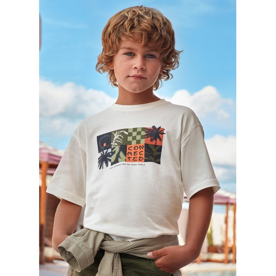 Mayoral Yazlık Erkek Kısa Kol T-shirt Ekru