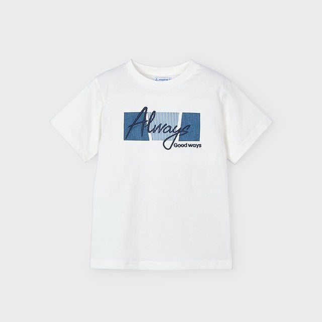 Mayoral Yazlık Erkek Kısa Kol T-shirt Ekru